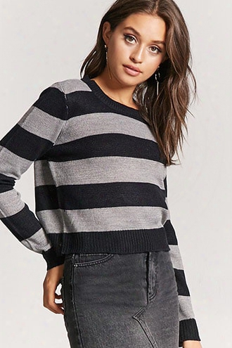 Striped Purl Knit Sweater