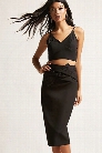 Cropped Cami and Midi Skirt Set