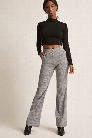 Houndstooth Wide-Leg Pants