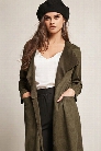 Longline Faux Suede Cardigan