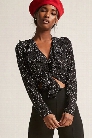 Sheer Polka Dot Open-Front Top