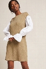 Slub Knit Trumpet-Sleeve Dress