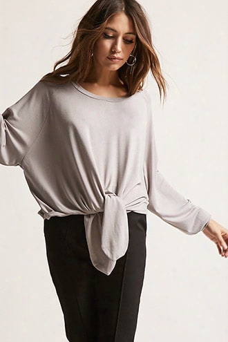 Tie-front Raglan Top