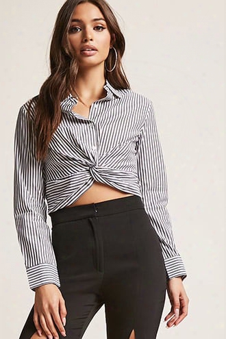 Twist-front Cropped Shirt