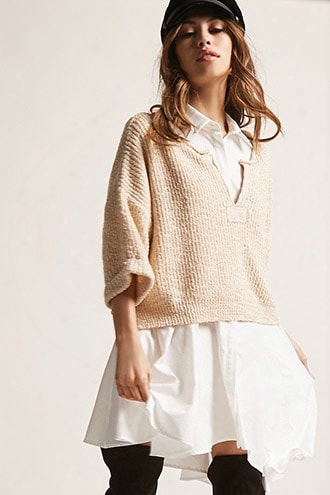 Boxy V-cutout Sweater