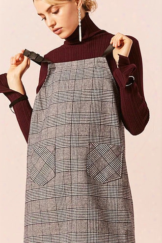 Glen Plaid Overall Dress