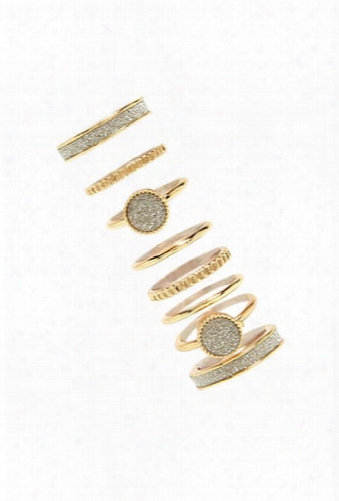 Glitter Stackable Ring Set