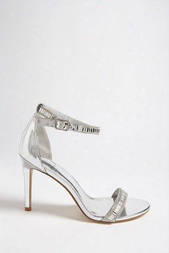 Metallic Rhinestone Heels