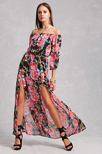 Off-the-shoulder Maxi Dress