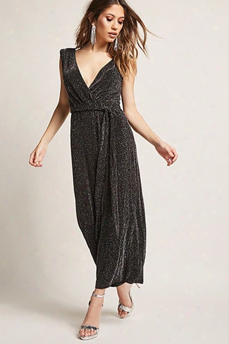 Oh My Love Metallic Knit Jumpsuit