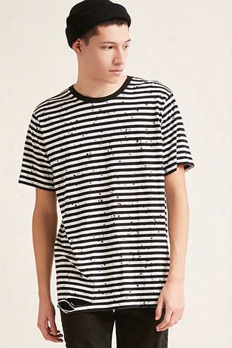 Paint Splatter Striped Tee