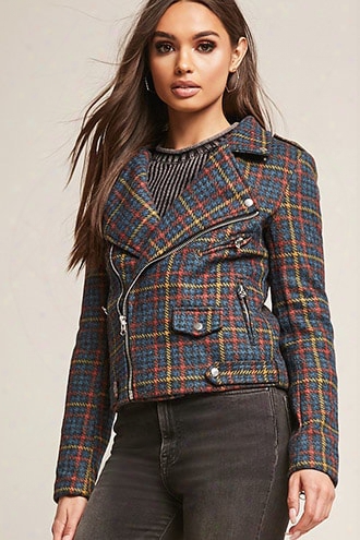 Plaid Moto Jacket