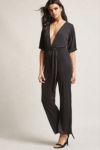 Plunging Wide-leg Jumpsuit