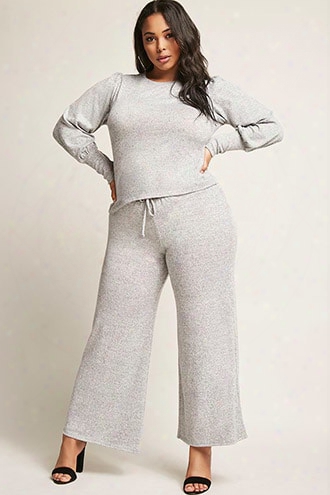 Plus Size Marled Knit Pants