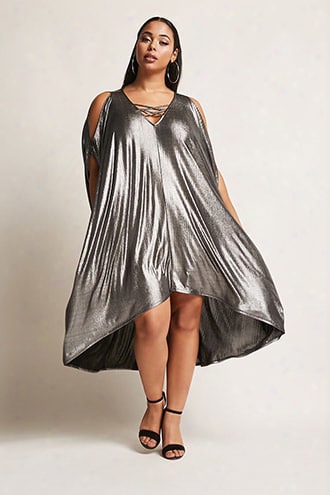 Plus Size Metallic Cocoon Dress