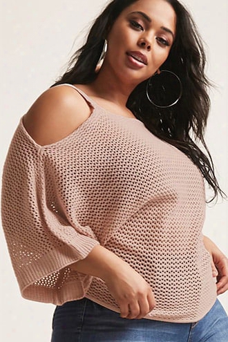 Plus Size Open-knit Top