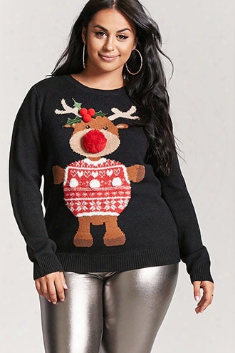 Plus Size Reindeer Sweater