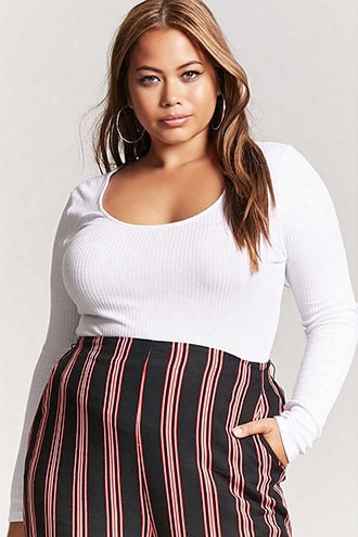 Plus Size Ribbed Knit Top