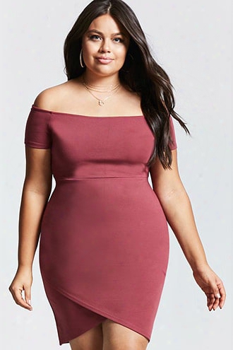 Plus Size Tulip Hem Sheath Dress