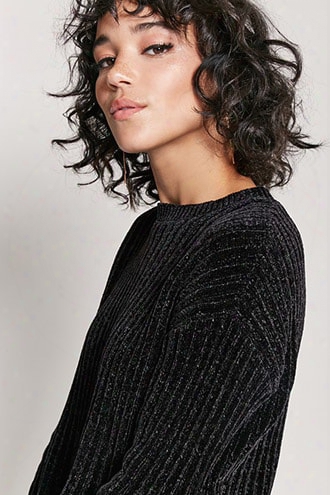 Ribbed Knit Chenille Sweater