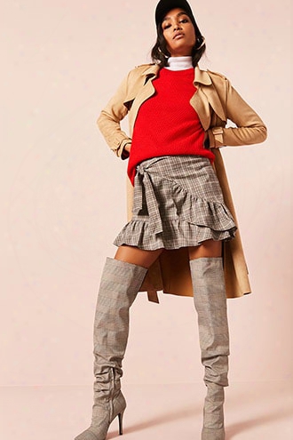 Ruffle Glen Plaid Skirt