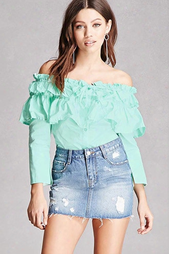 Ruffle Off-the-shoulder Top