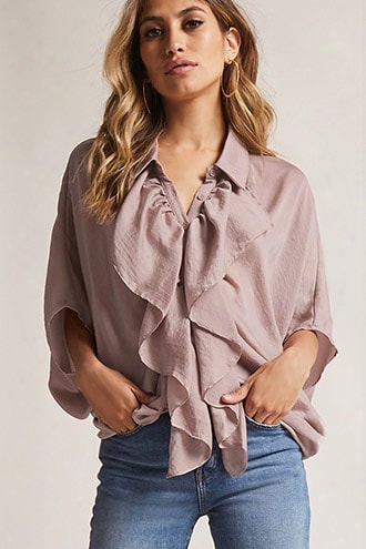 Ruffle-trim Dolman Top