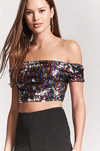 Sequined Crop Top