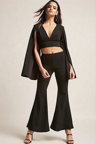 Slit-back Flared Pants