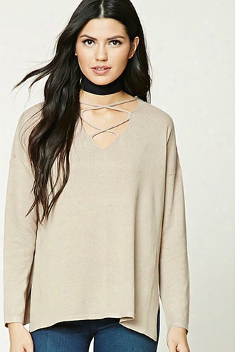 Strappy Cutout Sweater