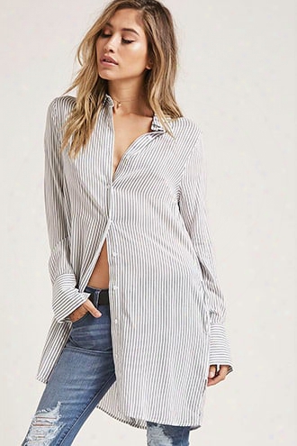 Striped Button-front Shirt