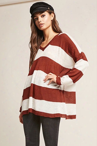 Striped V-neck Tunic