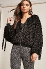 Metallic Fuzzy Knit Jacket