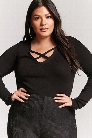 Plus Size Caged Sweater