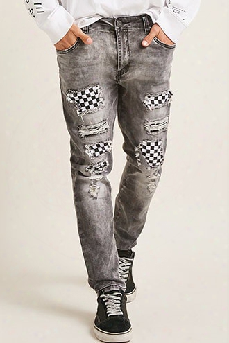 Victorious Checkered Patch Jeans