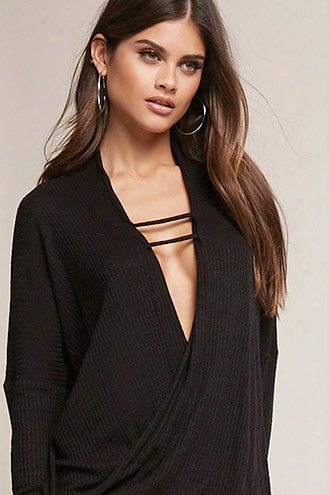 Waffle Knit Strappyy Surplice Top