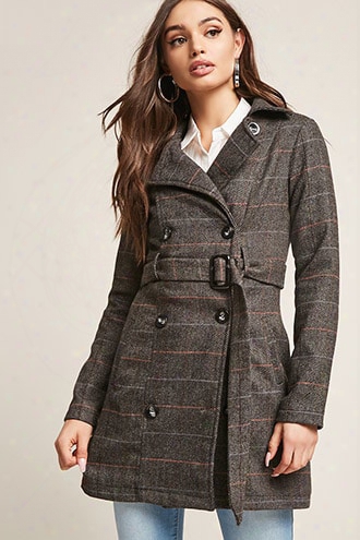 Belted Tweed Trench Coat