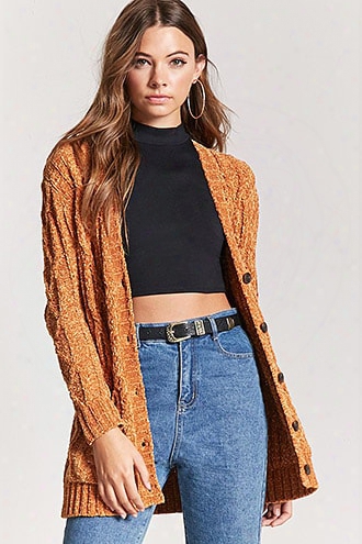 Chenille Cable Knit Cardigan