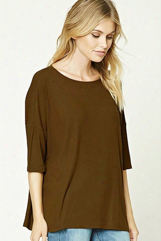 Contemporary Ribbed Dolman Top