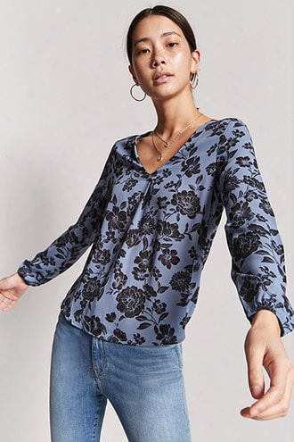 Crepe Floral Print Top