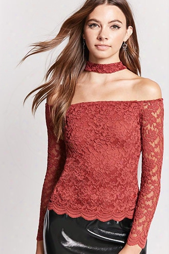 Crocheted Lace Choker Top