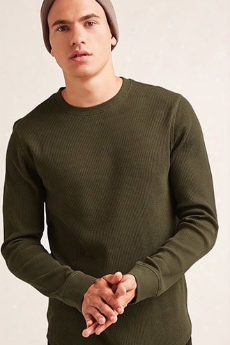 Curved Hem Waffle Knit Tee