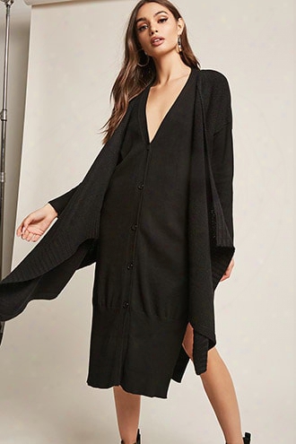 Draped Longline Cardigan