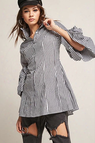 Eta Pinstripe Fluted Tunic