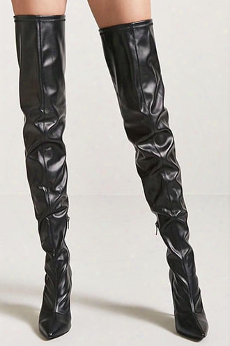 Faux Leather Over-the-knee Boots