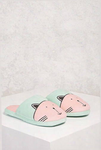 Fleece Cat Face Slippers