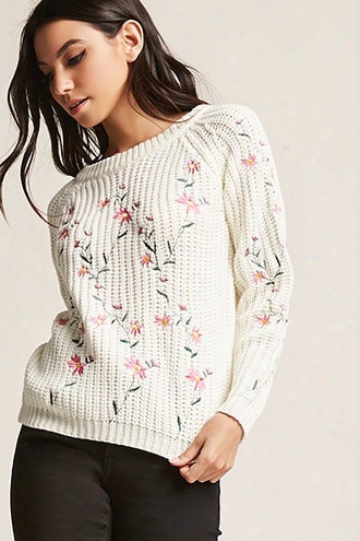 Floral Embroidered Sweater