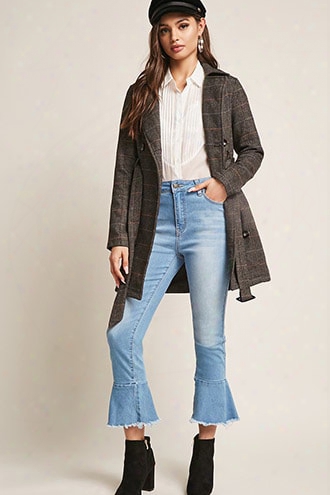 Flounce-hem Ankle Jeans