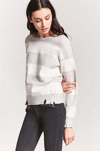 Frayed Stripe Sweater