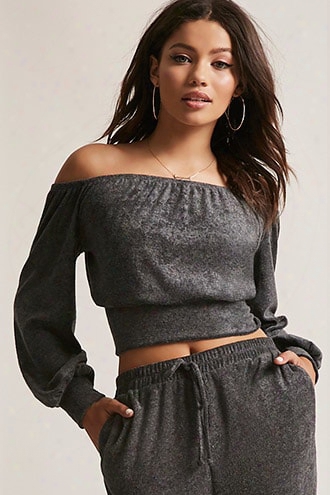 French Terry Knit Crop Top